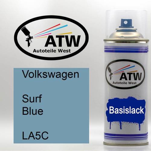 Volkswagen, Surf Blue, LA5C: 400ml Sprühdose, von ATW Autoteile West.